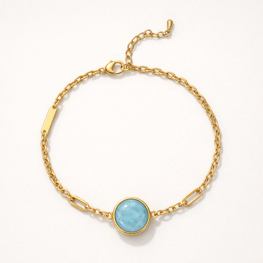 Cora - Serene Courage Aquamarine Bracelet